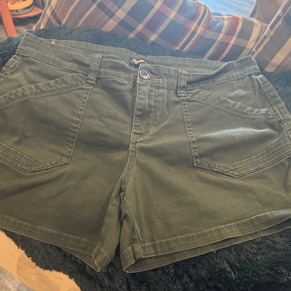 Olive Green Women's Casual Shorts